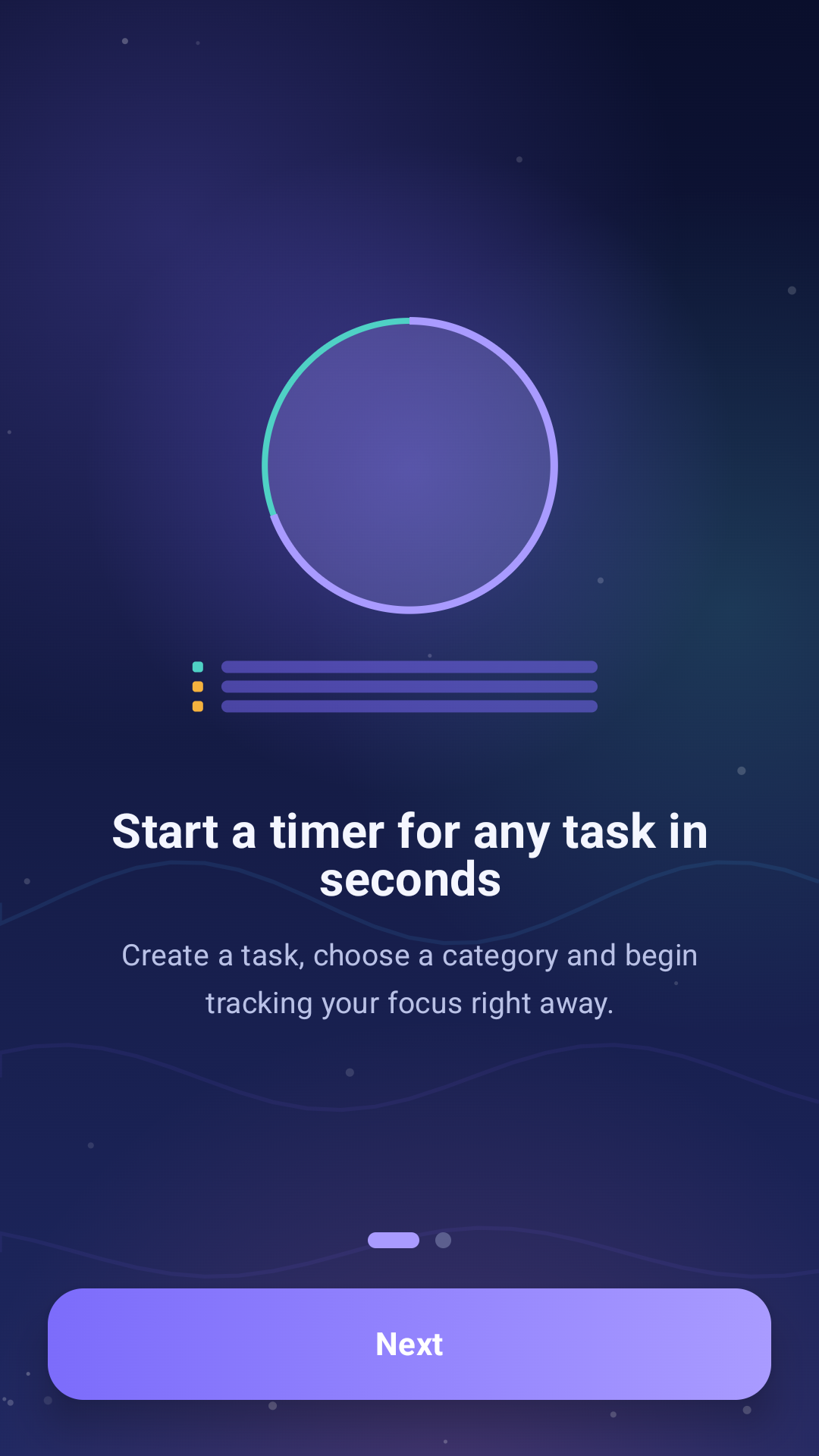 Focus Flow onboarding screen